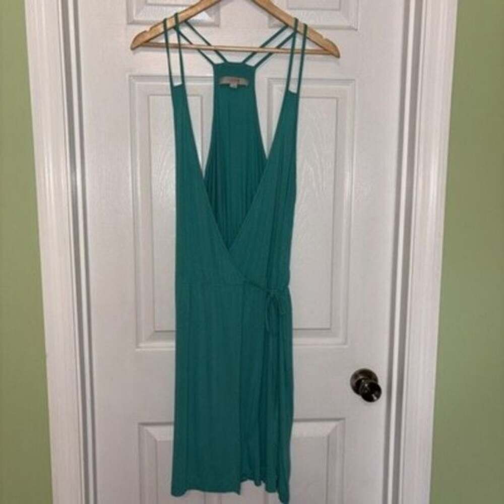 EUC Ann Taylor Loft Racer Back, Summer Wrap Dress Size Large, Sexy, Vacation